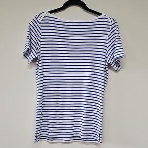 Tommy Bahama Striped Tee, Navy & White, Size Medium, NEW